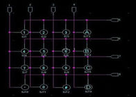 Siyah Arduino 4x4 Matrix Klavye Modülü 16 Düğmeli Tasarım, 6.8 * 6.6 * 1.0cm Boyut