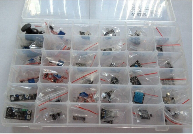Arduino DIY için başlangıç ​​Kiti Öğrenme 37 Sensör Modülleri bir kutuda 5 V röle pasif buzzer