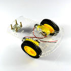 Beyaz Sarı Küçük Iki Sürücü Akıllı Araba Diy Robot Kiti 20 cm x 15.5 cm x 6.5 cm
