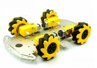 Mecanum Wheel ile Alüminyum Alaşım RC Robot Araba Şasi