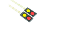 Kırmızı ve Sarı İki Düğmeli Mini Membrane Switch Panel 20x40MM