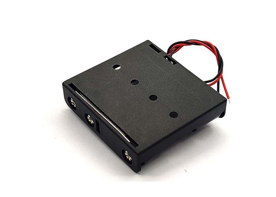5.7x6.2x1.5cm 4AA Düz Pil Tutacağı Tel Kurşunlu PVC Saklama Kutusu