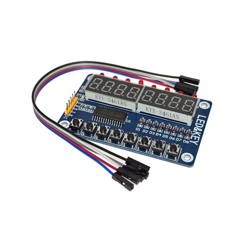 Fabrika Outlet DC 12 V 8-Bit Dijital LED Tüp Arduino Sensörü Modülü 8-Bit TM1638 Modülü Anahtar Ekran